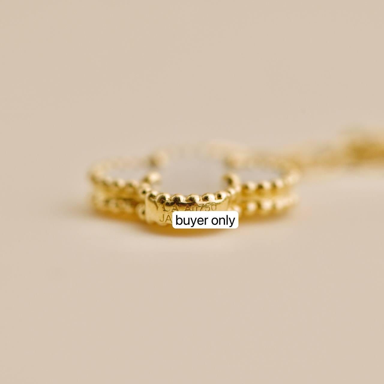 Van Cleef & Arpels Lucky Alhambra 4 Motifs 18K Yellow Gold Bracelet For Sale 2
