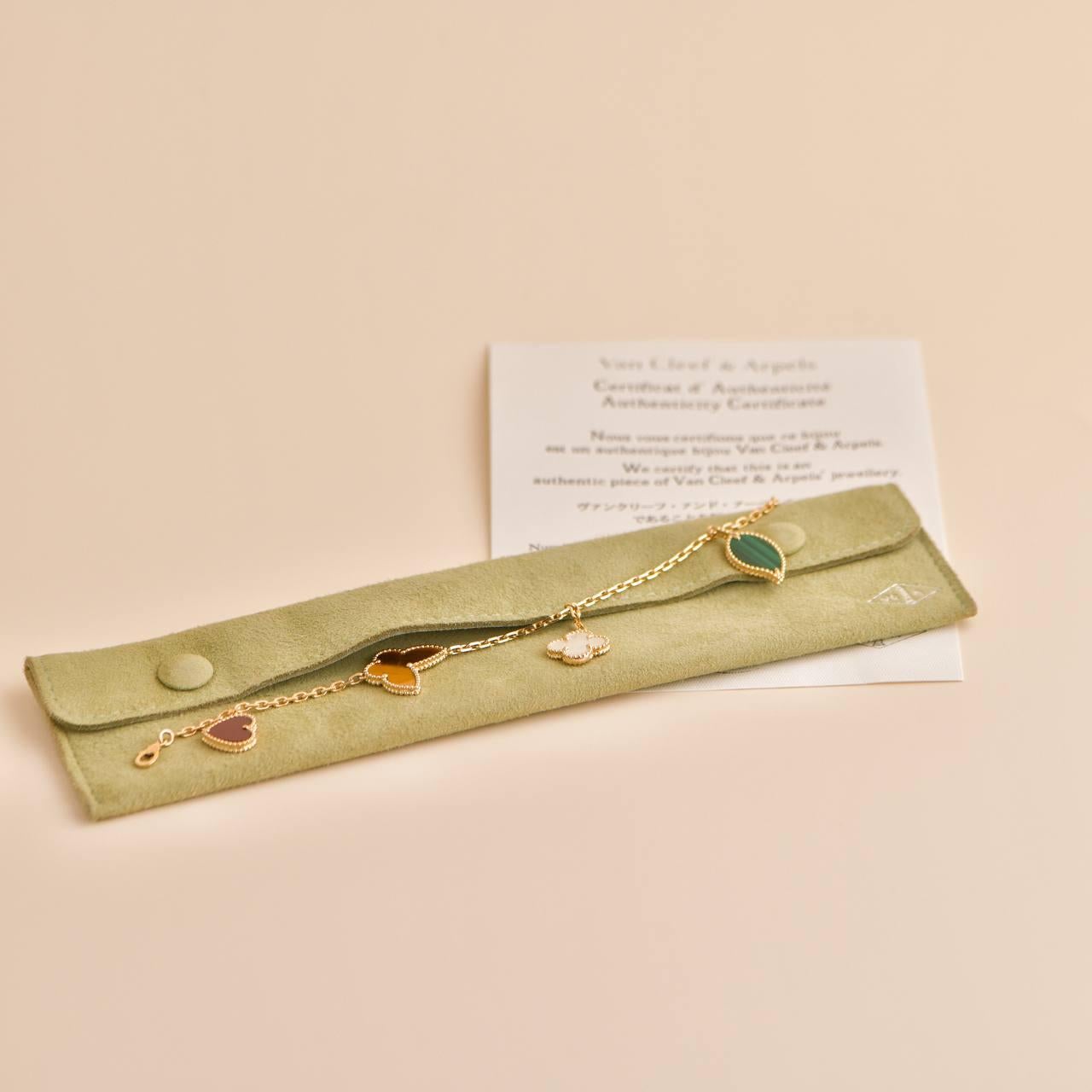 SKU	33301233
Comes With	Full Set (Pouch + Card)
Date	2016
RRP	£4,950 Incl. Taxes / €5,700 Incl. Taxes / $5,300 Excl. Taxes
Model	VCARA45900
Serial Number	JE******
Metal	18k Yellow Gold
Stones	Carnelian, Tiger's Eye, Mother of Pearl,