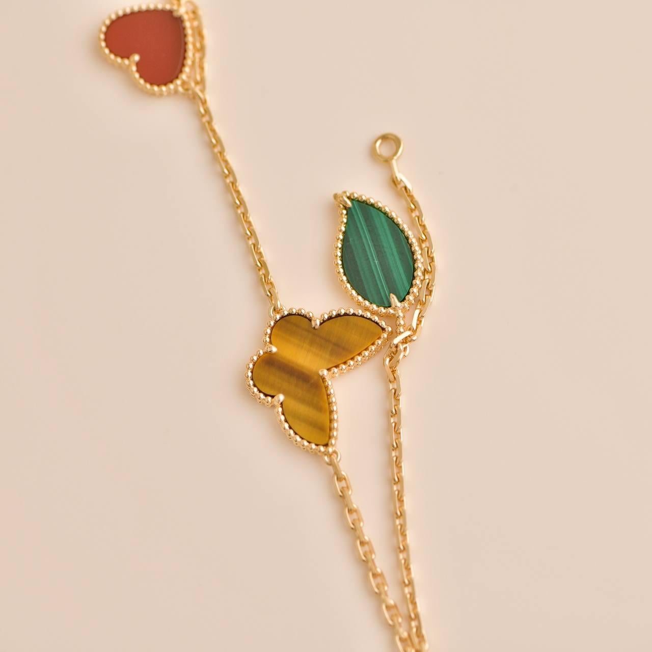 Women's or Men's Van Cleef & Arpels Lucky Alhambra 4 Motifs Yellow Gold Bracelet