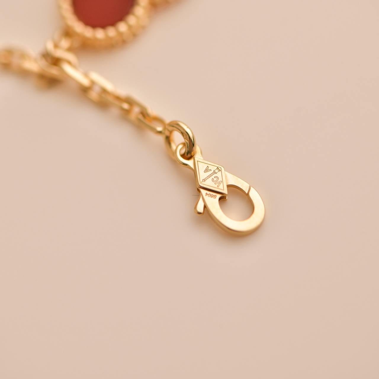 Van Cleef & Arpels Lucky Alhambra 4 Motifs Yellow Gold Bracelet 3