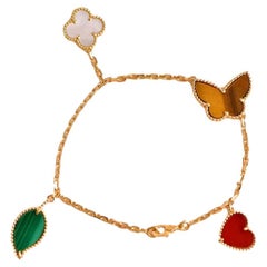 Van Cleef & Arpels Lucky Alhambra 4 Motifs Yellow Gold Bracelet