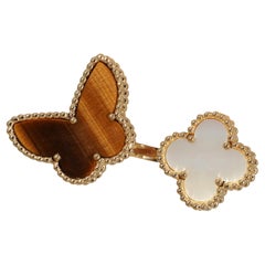Van Cleef & Arpels Lucky Alhambra Between The Finger Ring in 18K Yellow Gold