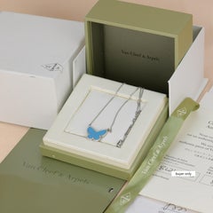 Van Cleef & Arpels Lucky Alhambra Big Turquoise Butterfly Pendant Necklace