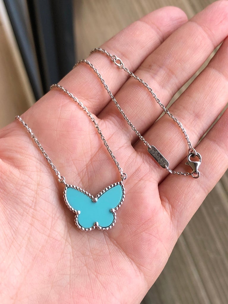 Boucles D'Oreilles Pendentif Papillon Turquoise - Style Boho, Boîte Cadeau Incluse