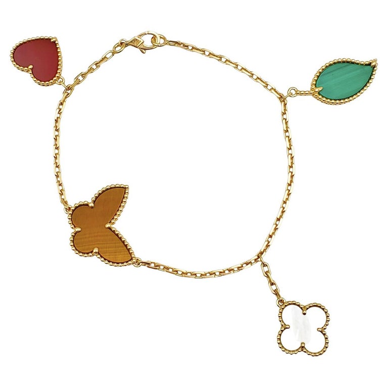 Van Cleef and Arpels 'Lucky Alhambra' Bracelet For Sale at 1stDibs | van  cleef bracelet, van cleef flower bracelet, van cleef gold bracelet