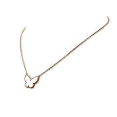 Van Cleef & Arpels Lucky Alhambra Butterfly Pendant Necklace