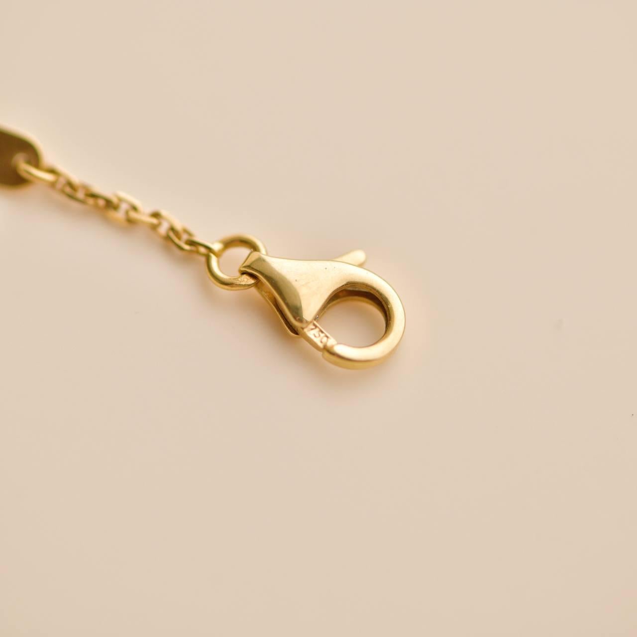 Women's Van Cleef & Arpels Lucky Alhambra Butterfly Tiger Eye Yellow Gold Pendant Neckla