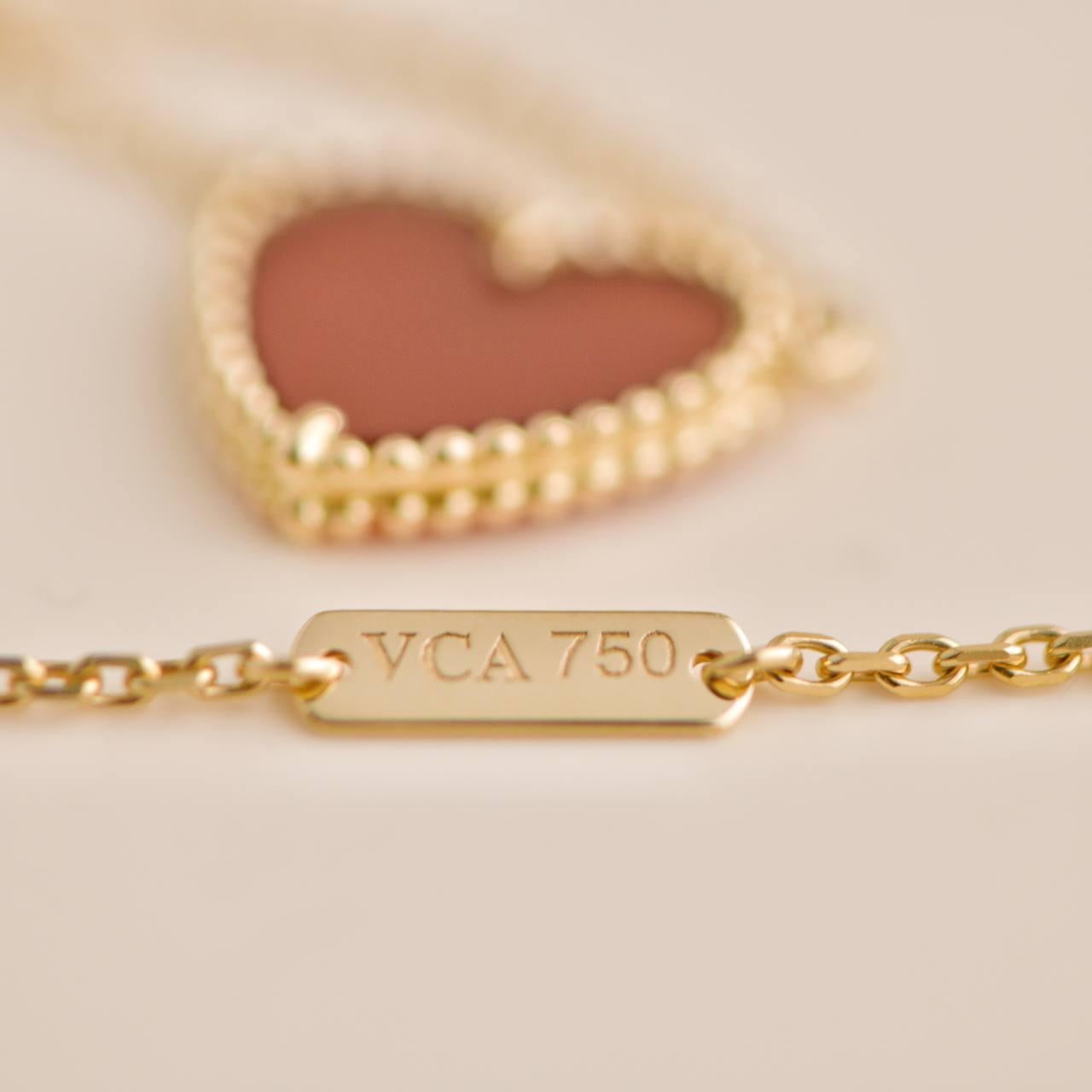 van cleef heart necklace