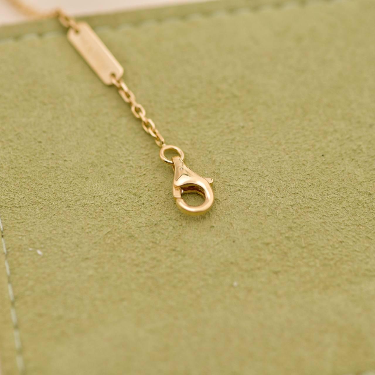 Van Cleef & Arpels Collana con ciondolo a cuore in corniola Lucky Alhambra in oro rosa 18 carati in vendita 4
