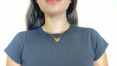 Van Cleef & Arpels Lucky Alhambra Tiger's Eye Necklace