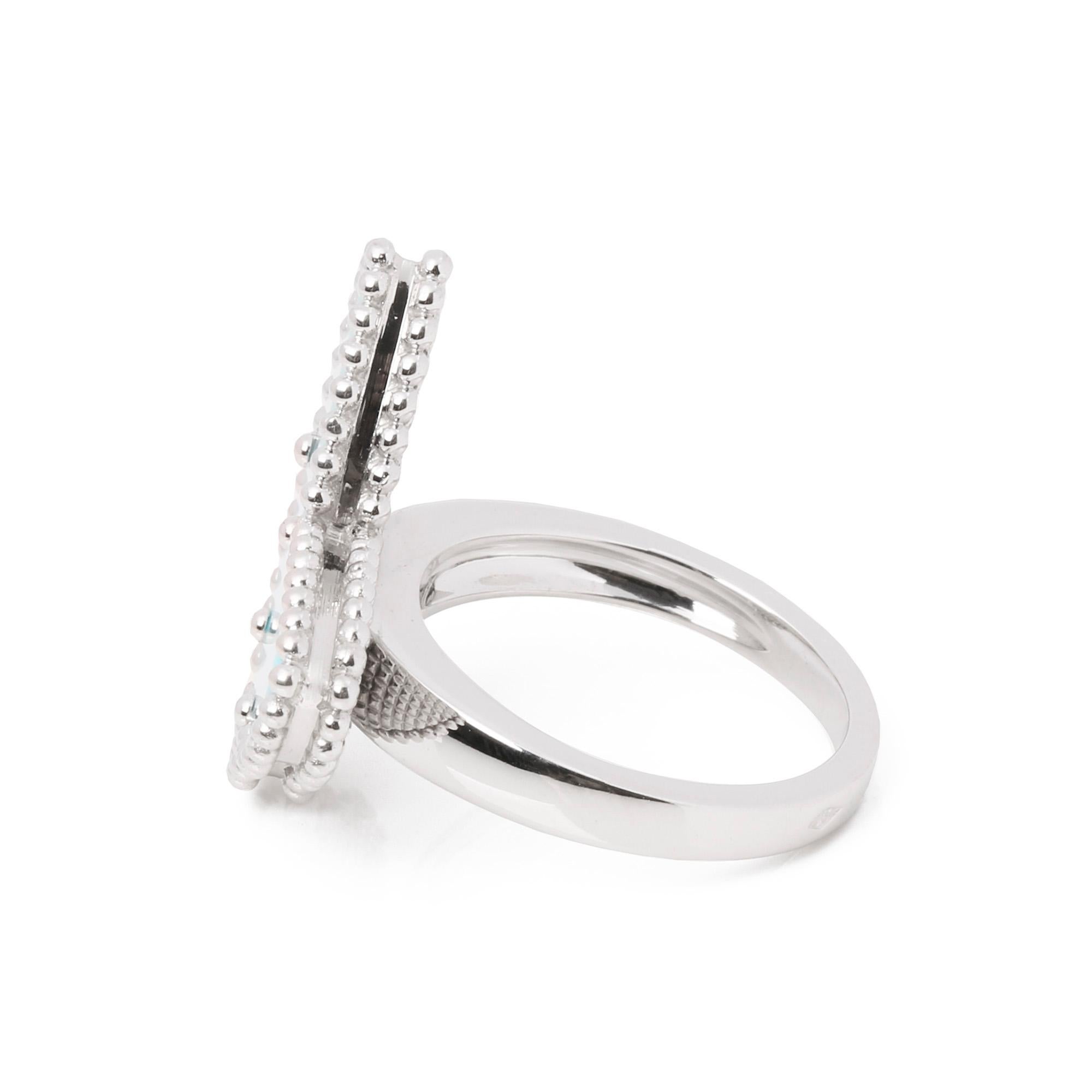 Contemporary Van Cleef & Arpels Lucky Alhambra Turquoise Butterfly Ring