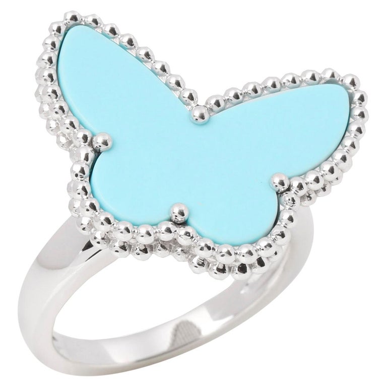 Van Cleef and Arpels Lucky Alhambra Turquoise Butterfly Ring at 1stDibs | van  cleef butterfly ring, butterfly ring van cleef, van cleef and arpels butterfly  ring