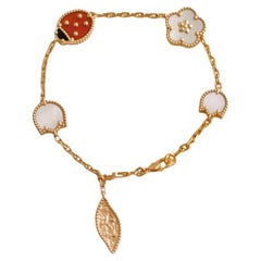Van Cleef & Arpels Lucky Spring Armband aus 18 Karat Roségold mit 5 Motiven