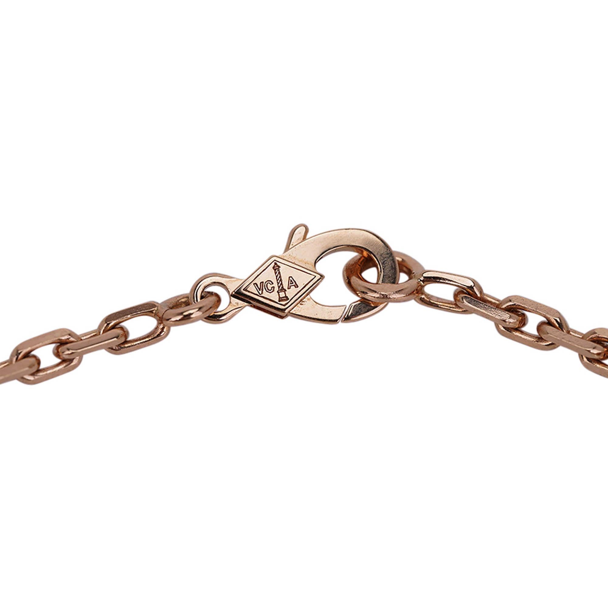Van Cleef & Arpels Lucky Spring 5 Motifs Bracelet Rose Gold For Sale 5