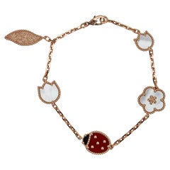 Van Cleef & Arpels Lucky Spring 5 Motifs Bracelet Rose Gold