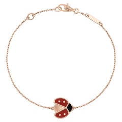 Vintage Van Cleef & Arpels Lucky Spring Lady Bug Bracelet In 18k Rose Gold