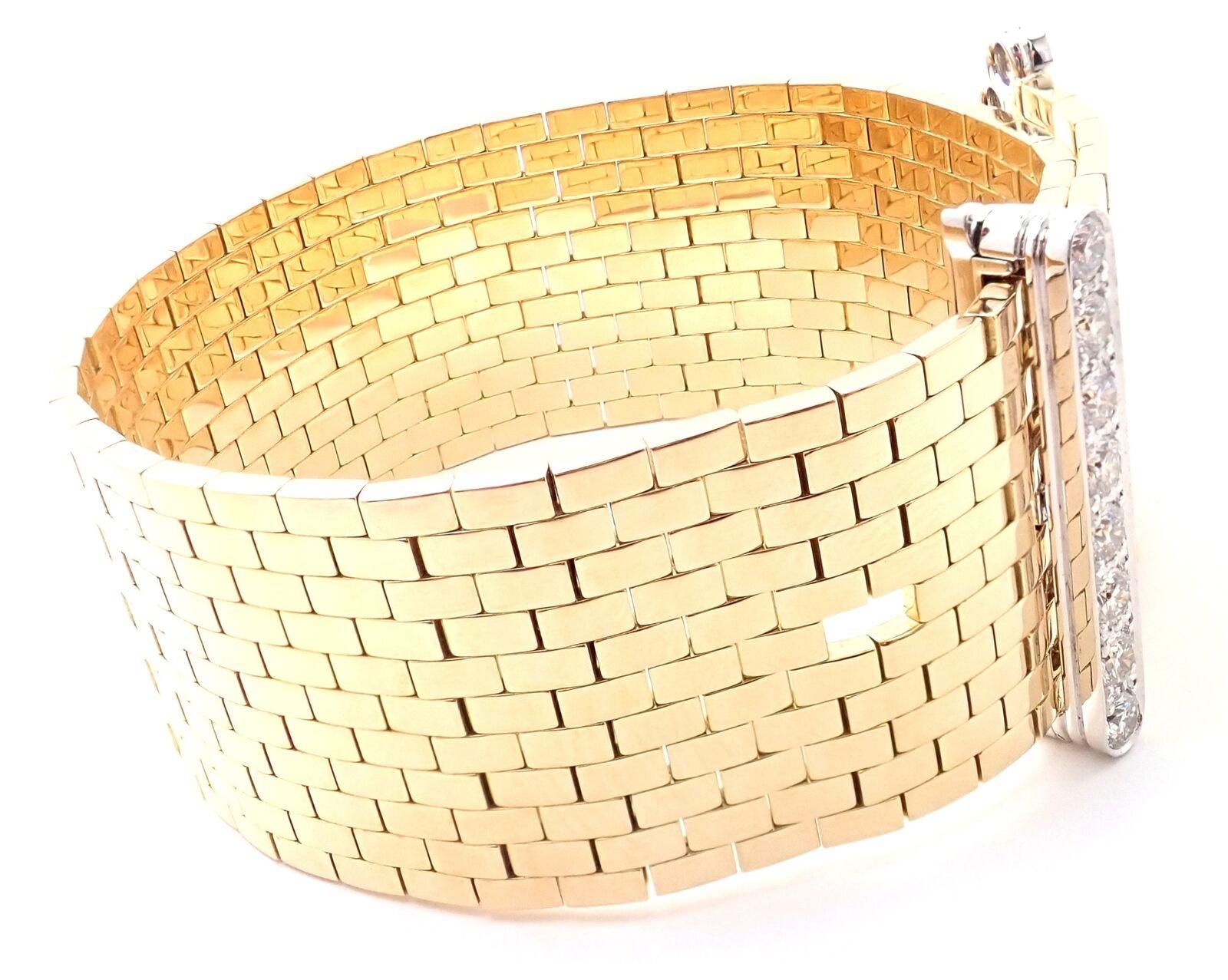 Bracelet à maillons en or jaune 18k et diamant Ludo Brick par Van Cleef & Arpels. 
Avec 17 diamants ronds de taille brillante, pureté VVS1, couleur E
Poids total environ 1,78ct
Ce bracelet est accompagné d'un certificat d'authenticité de Van Cleef &