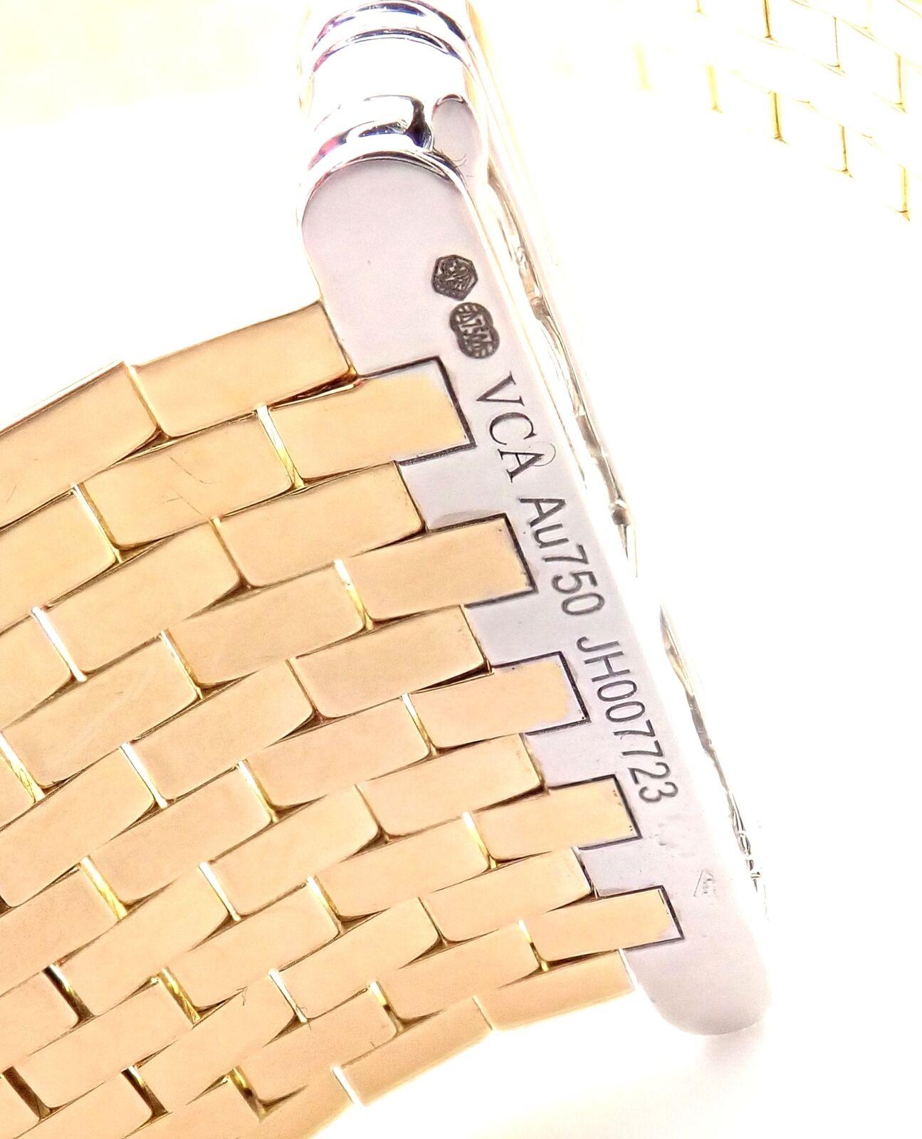 Van Cleef & Arpels Ludo Bracelet à maillons en or jaune à motif de briques de diamants 3