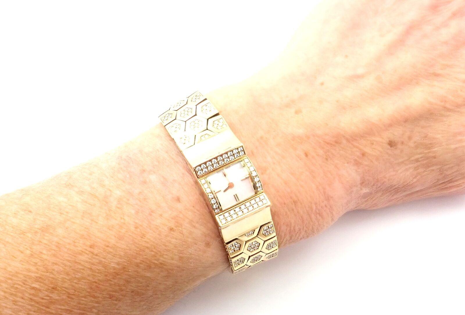 Van Cleef & Arpels Ludo Swann Diamond Yellow Gold Watch For Sale 2