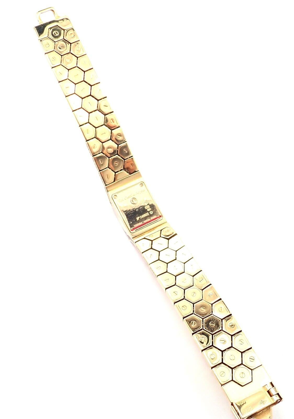 Women's or Men's Van Cleef & Arpels Ludo Swann Diamond Yellow Gold Watch For Sale