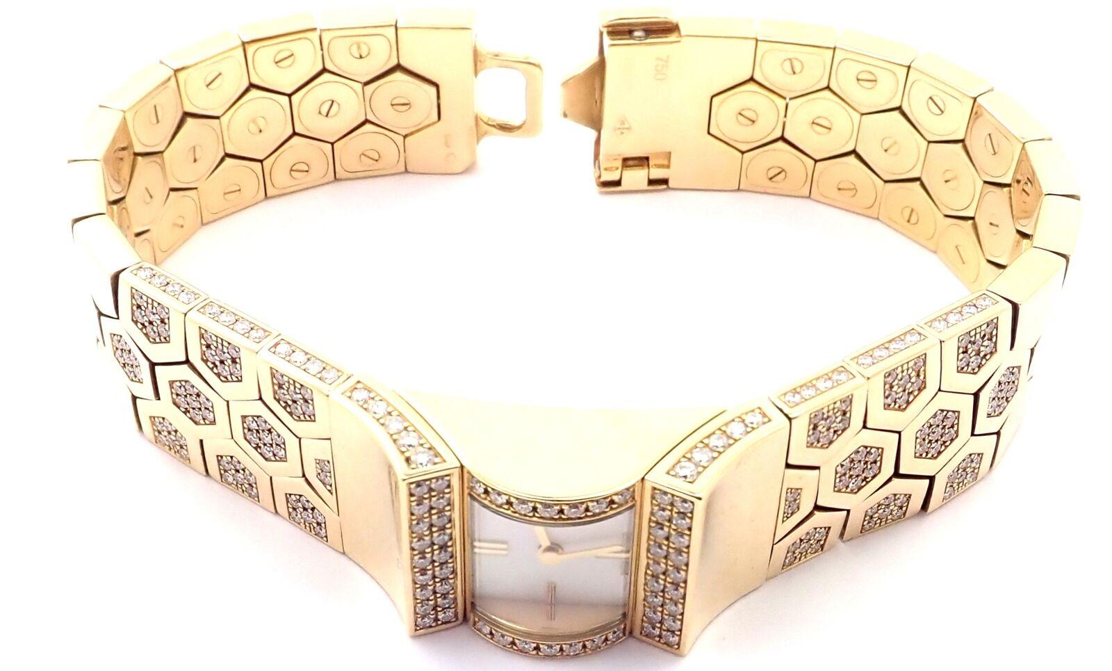 Van Cleef & Arpels Ludo Swann Diamond Yellow Gold Watch For Sale 1