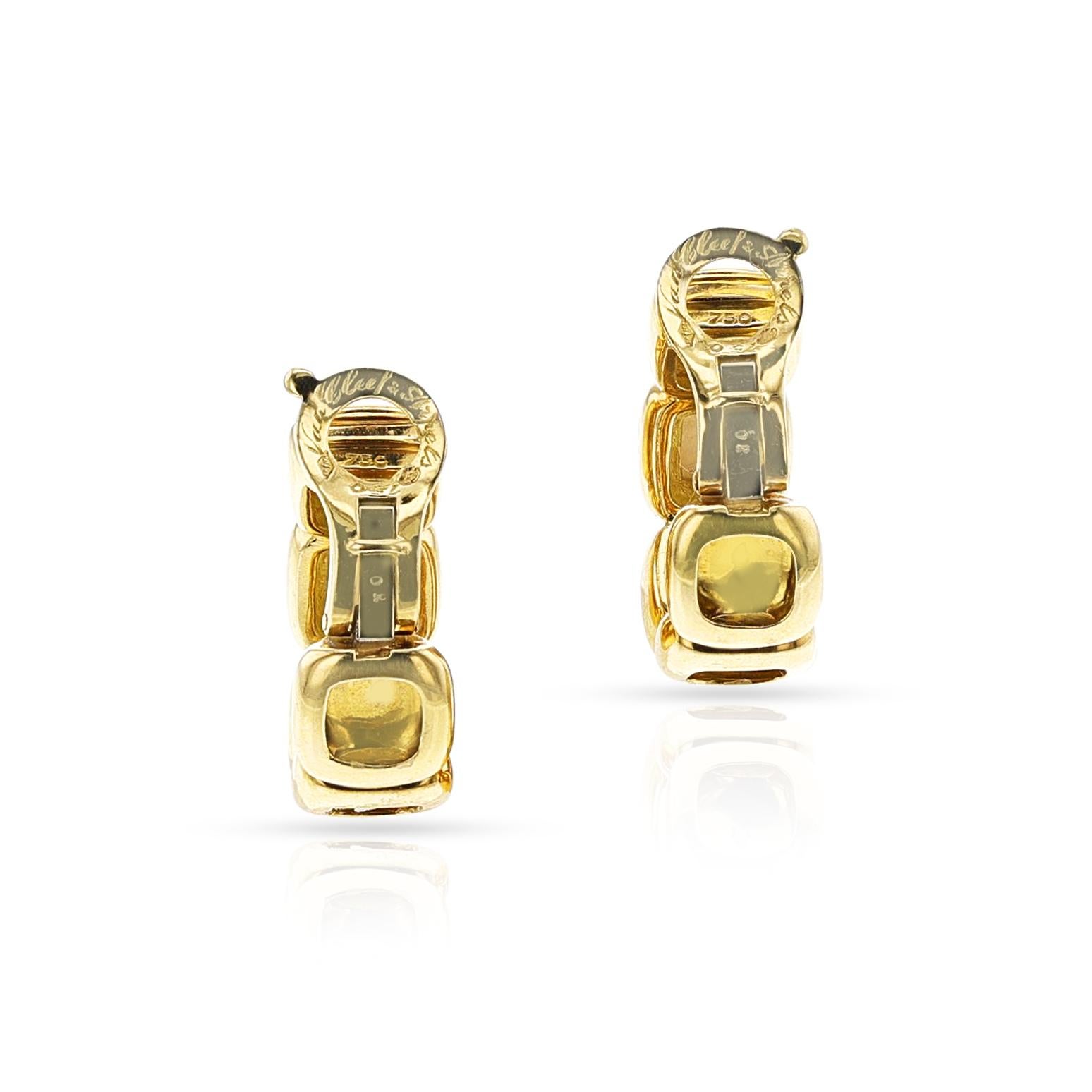 Women's or Men's Van Cleef & Arpels Mabe Pearl Hoop Earrings, 18k