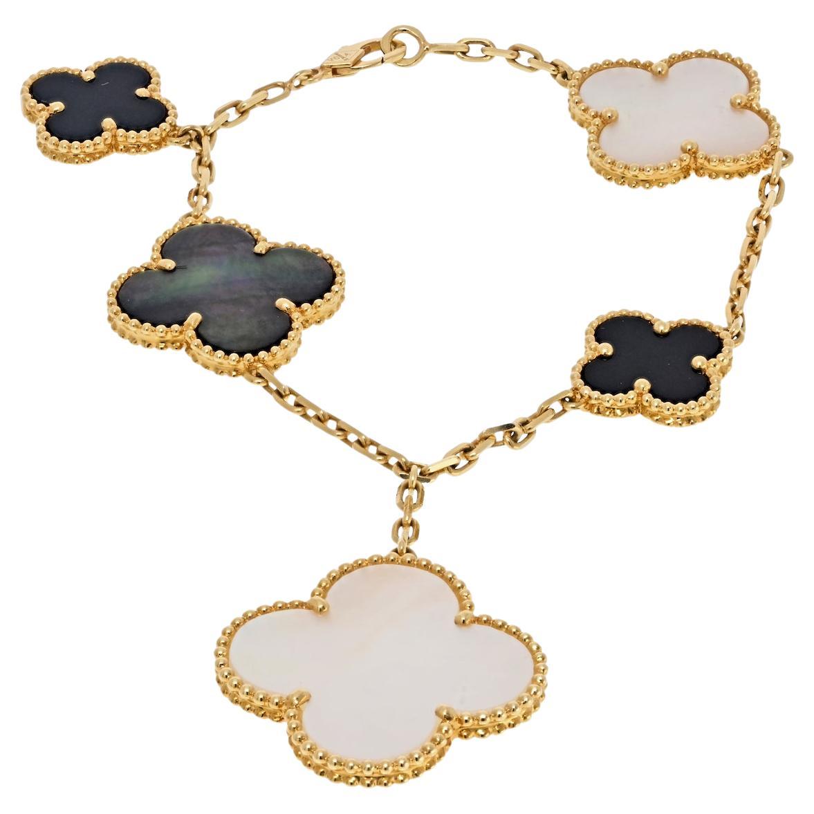 Van Cleef & Arpels Bracelet Alhambra à motif Magic 5 en vente
