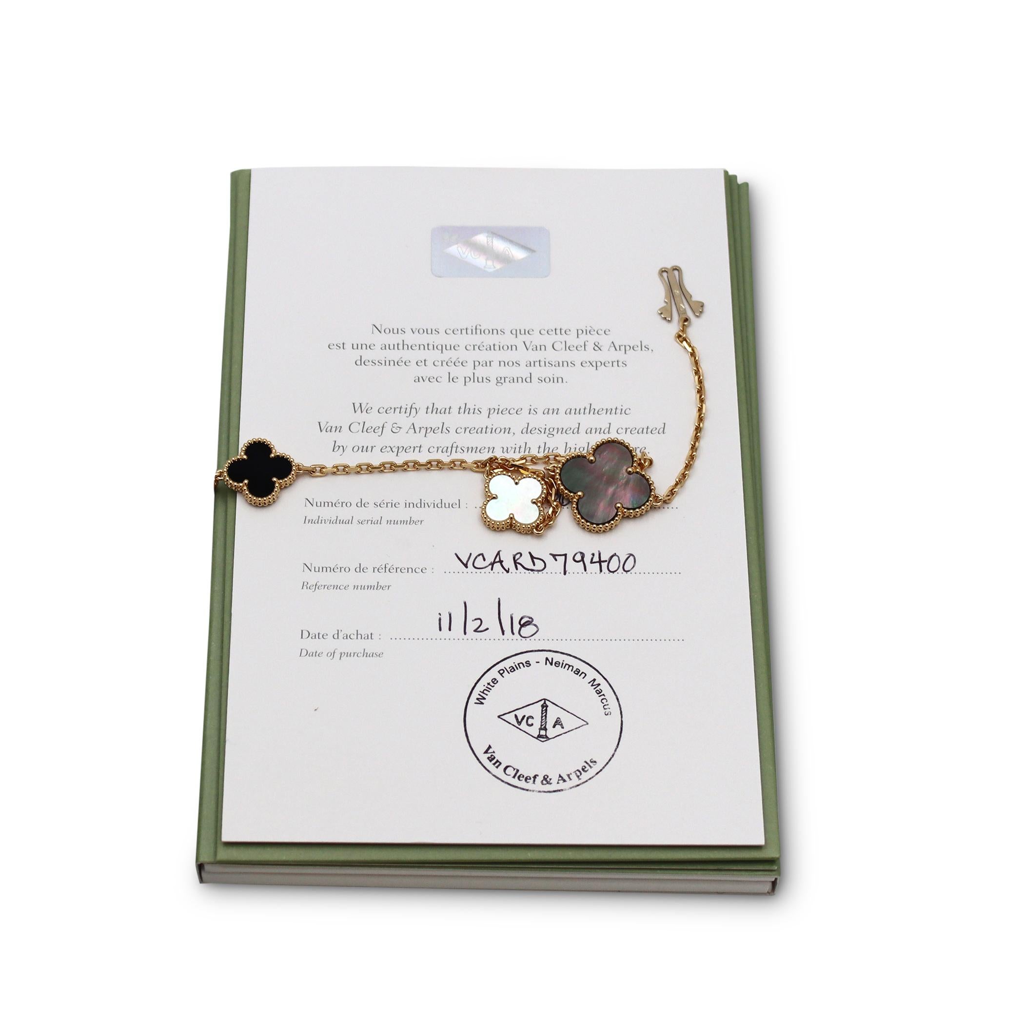 Van Cleef & Arpels Magic Alhambra 16 Motif Long Necklace In Excellent Condition In New York, NY