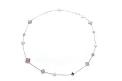 Van Cleef & Arpels Magic Alhambra 16 Motif Necklace Mother of Pearl Chalcedony