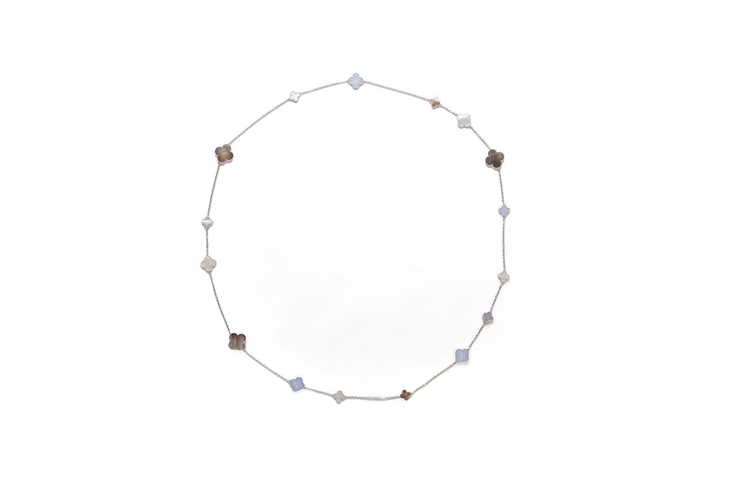 silver van cleef necklace