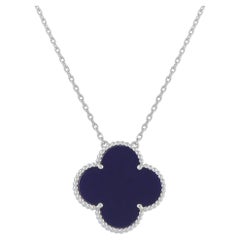 Van Cleef & Arpels Magic Alhambra 18K Gold Sevres Porcelain Pendant Necklace