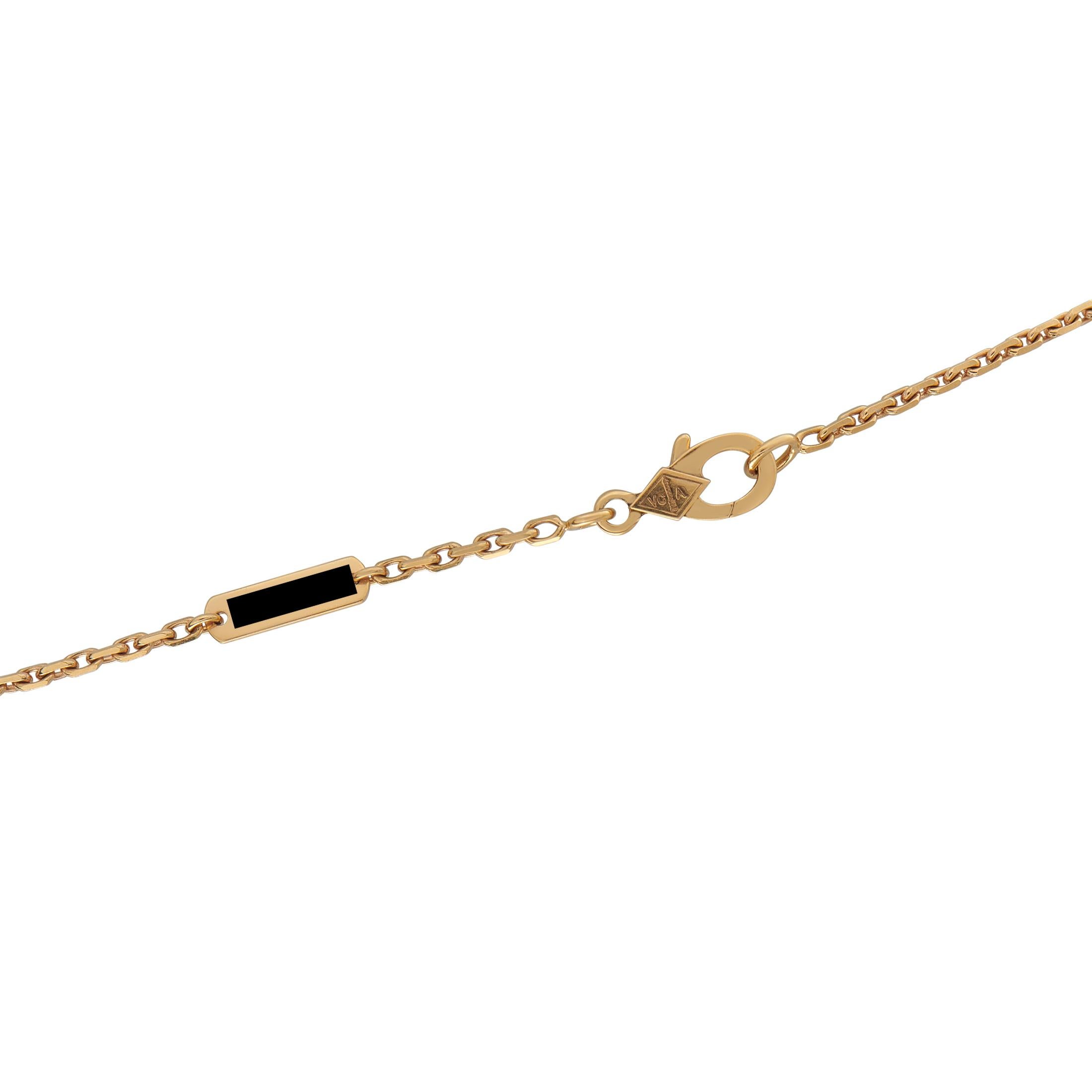 Van Cleef & Arpels Magic Alhambra 18K Rose Gold Necklace #4994 Excellent état - En vente à Southampton, PA