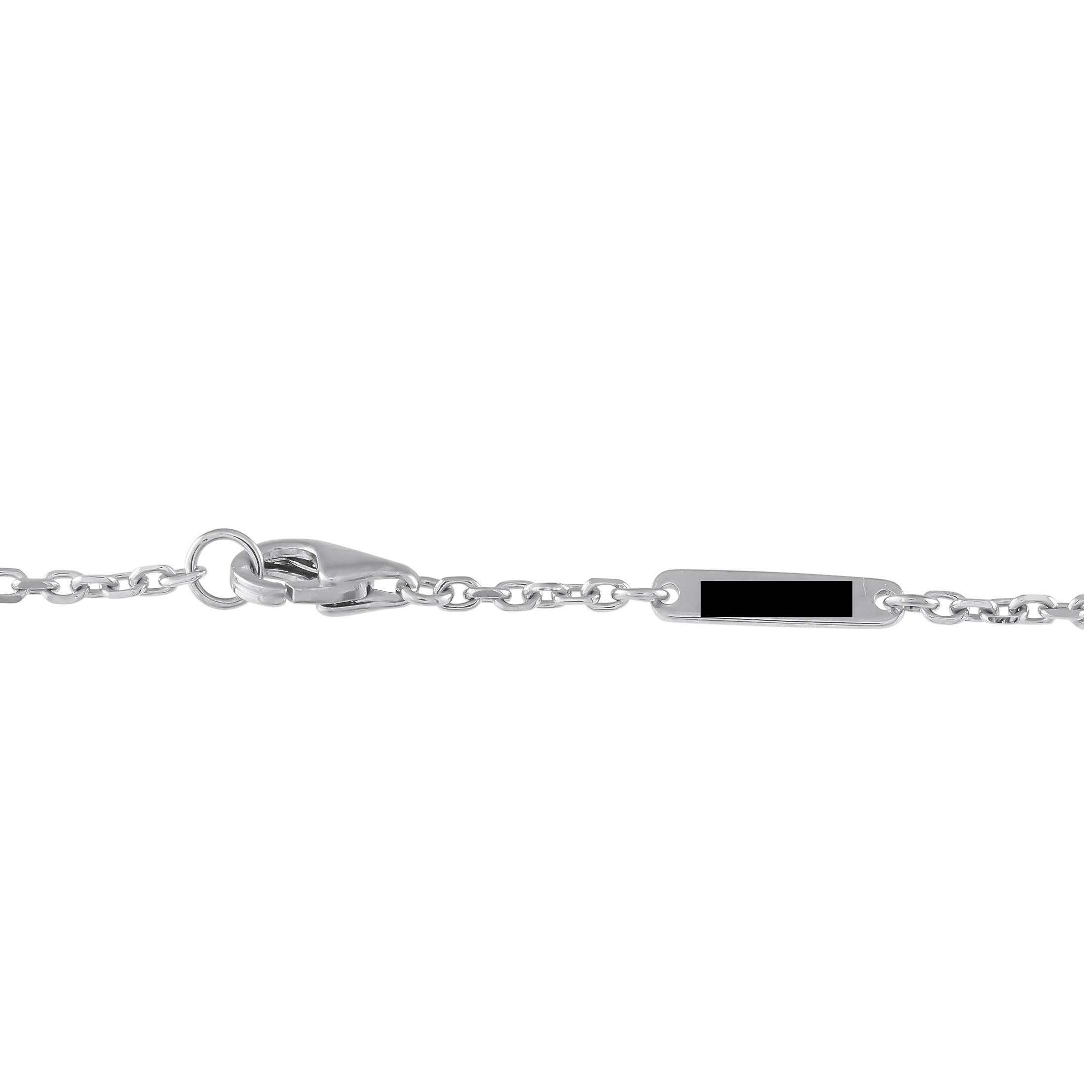 Round Cut Van Cleef & Arpels Magic Alhambra 18K White Gold 2.44ct Diamond Necklace