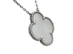 Van Cleef & Arpels Magic Alhambra 18K White Gold and MOP Pendant