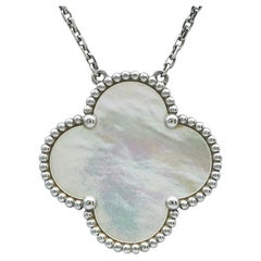 Van Cleef & Arpels Magic Alhambra 18K White Gold and MOP Pendant