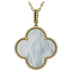 Van Cleef & Arpels Magic Alhambra 18K Yellow Gold and MOP Pendant Necklace