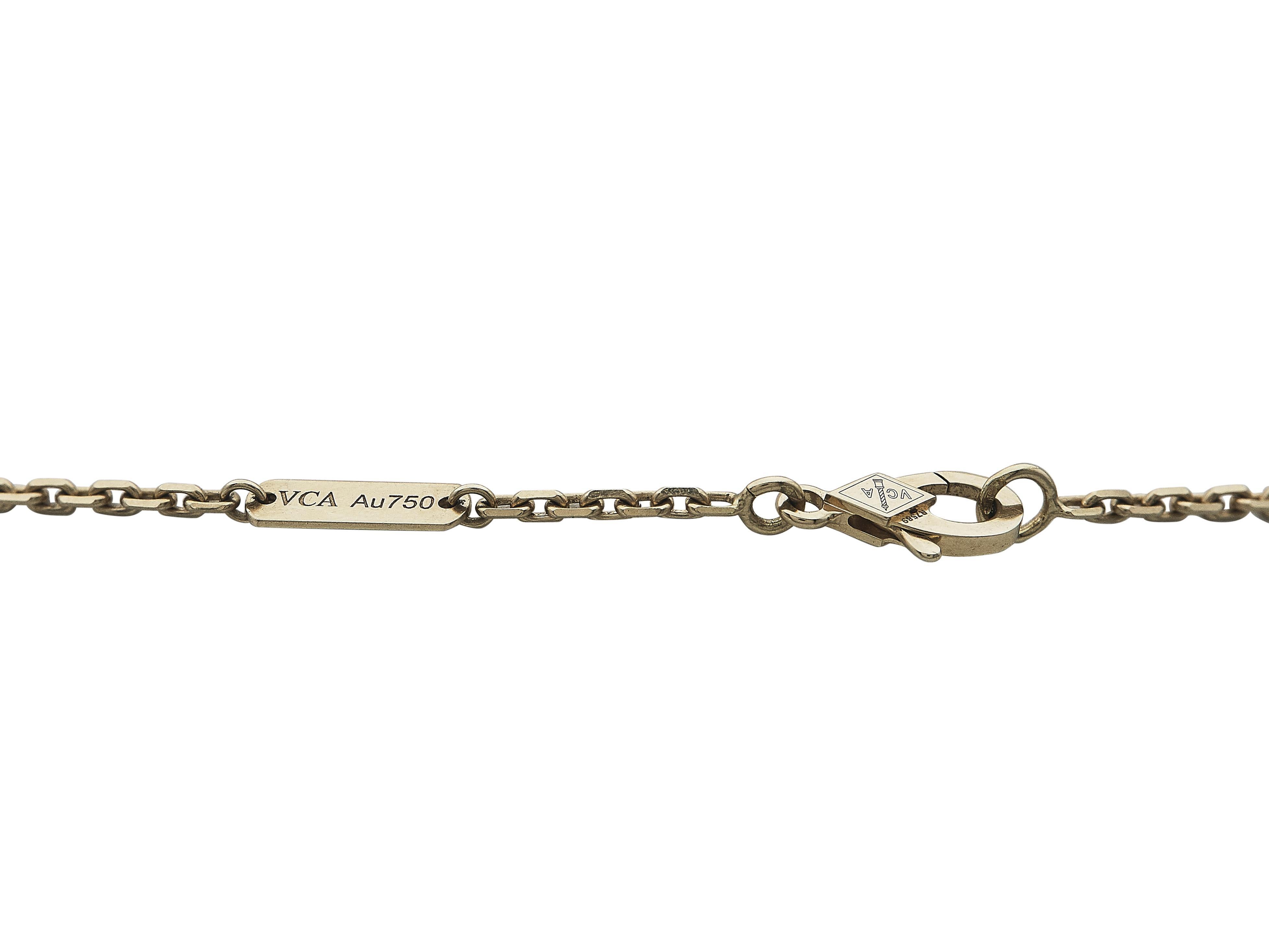 Non taillé Van Cleef & Arpels Collier de cornaline en or jaune 18K Magic Alhambra en vente