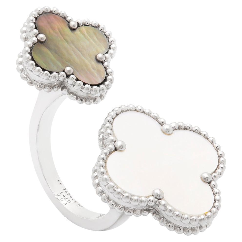 Van Cleef & Arpel’s Magic Alhambra 2 Motif double ring