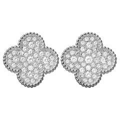 Van Cleef & Arpels Magic Alhambra 2.13 Carats Diamond Earrings 18K White Gold