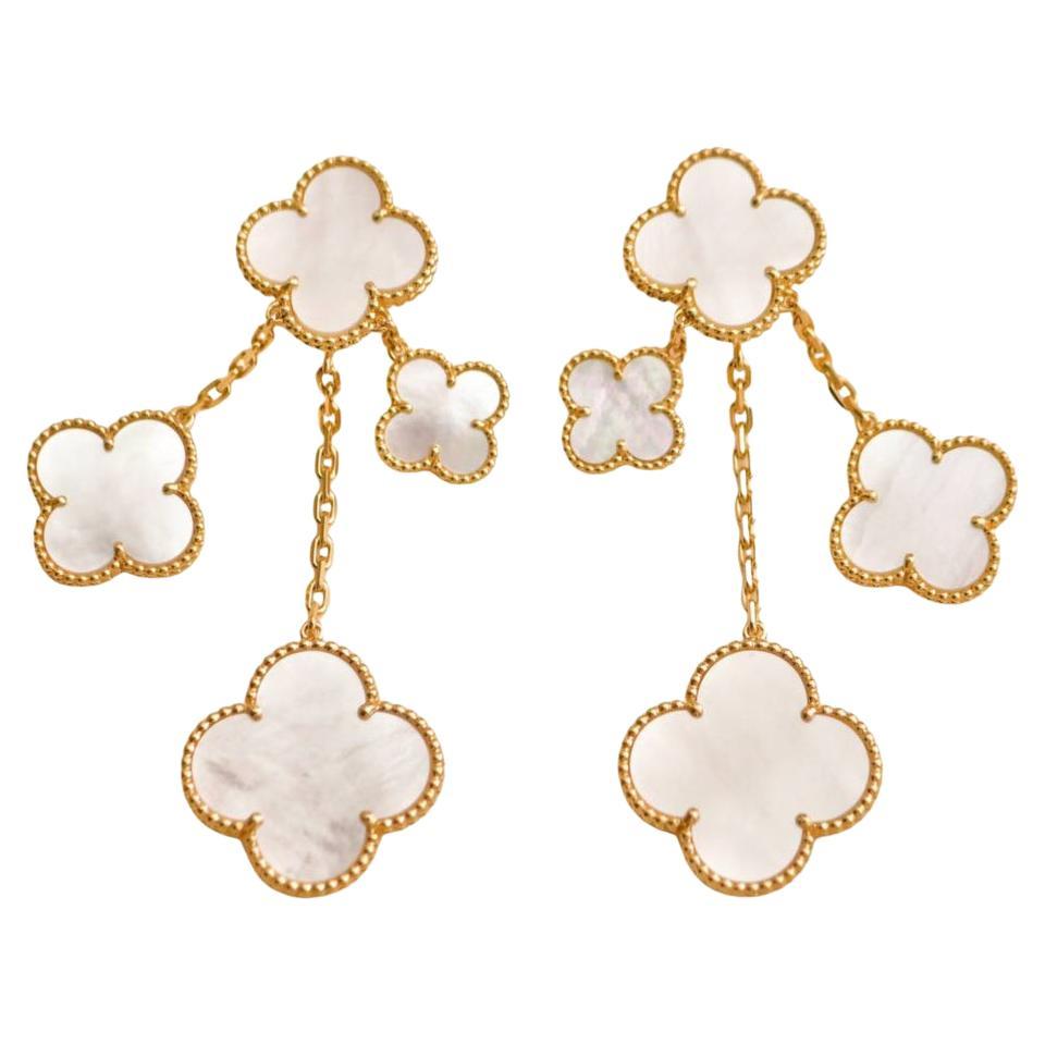 Van Cleef & Arpels Magic Alhambra 4 Motif Mother of Pearl 18K Yellow Gold
