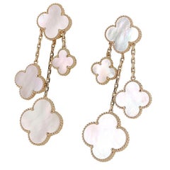 Van Cleef & Arpels Magic Alhambra 4 Motifs Mother of Pearl Earrings