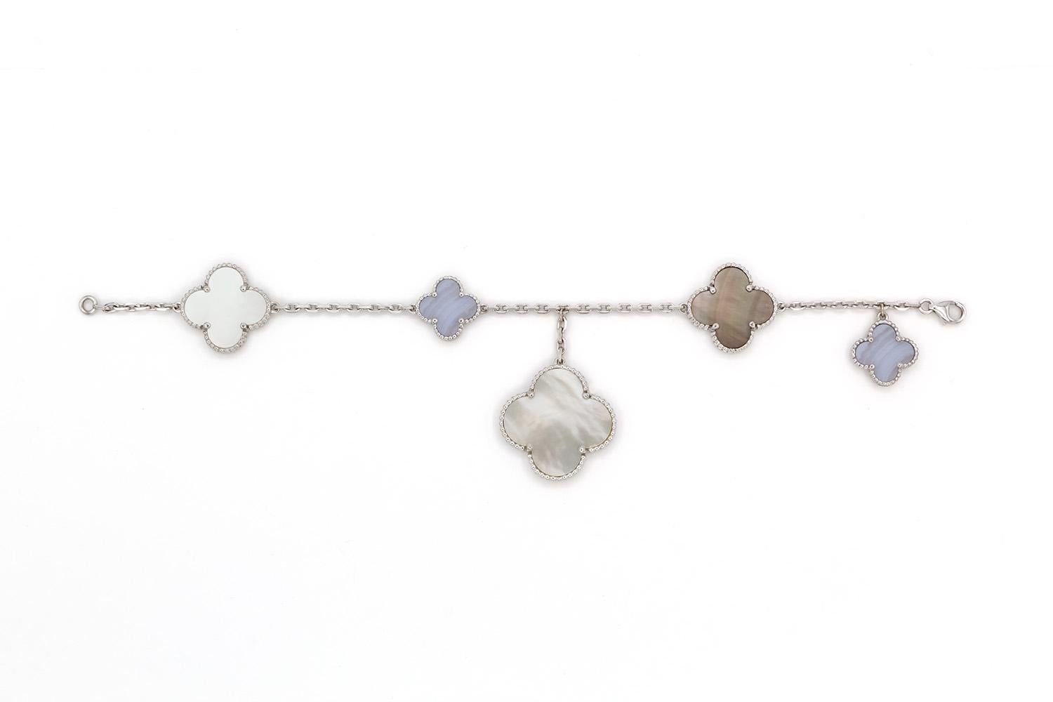 van cleef grey mother of pearl bracelet