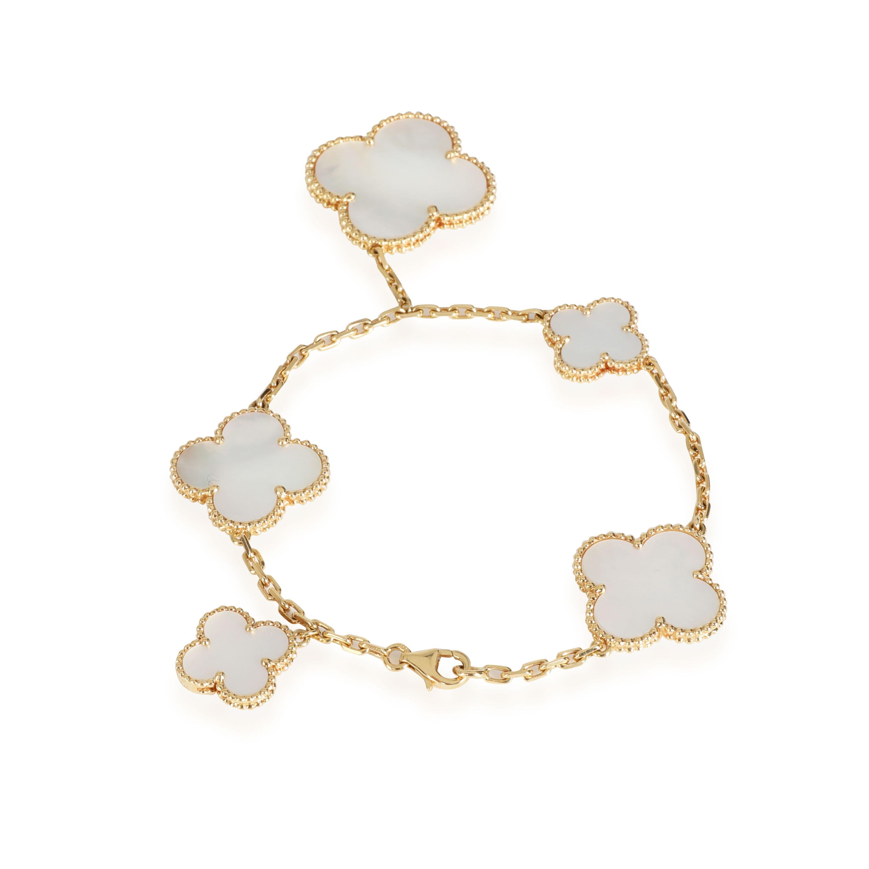 Van Cleef & Arpels Magic Alhambra 5 Station Mother Of Pearl Bracelet

PRIMARY DETAILS
SKU: 113137
Listing Title: Van Cleef & Arpels Magic Alhambra 5 Station Mother Of Pearl Bracelet
Condition Description: Retails for 6,250 USD. In excellent