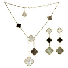 VAN CLEEF & ARPELS Magic Alhambra 6-Motif Necklace & 3-Motif Earrings