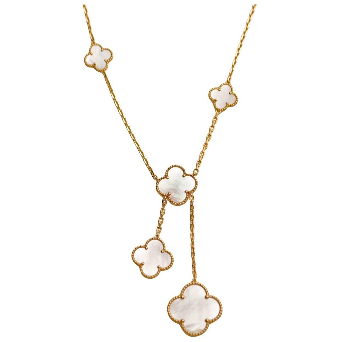 Van Cleef & Arpels Collier en or jaune 18K Magic Alhambra 6 Motifs MOP