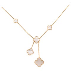 Van Cleef & Arpels Magic Alhambra 6 Motifs Mother of Pearl 18k Yellow Gold Neckl