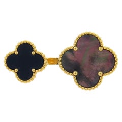 Van Cleef & Arpels Magic Alhambra Between the Finger Onyx Gold Ring
