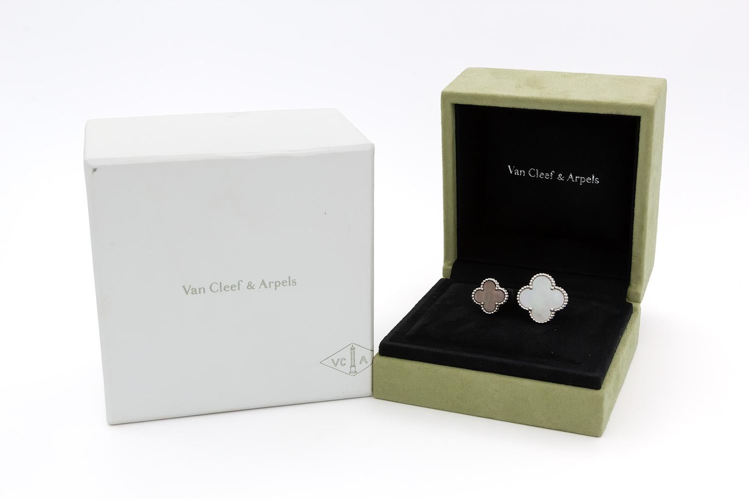 Van Cleef & Arpels Magic Alhambra Between the Finger Ring 18k Mother of Pearl 3