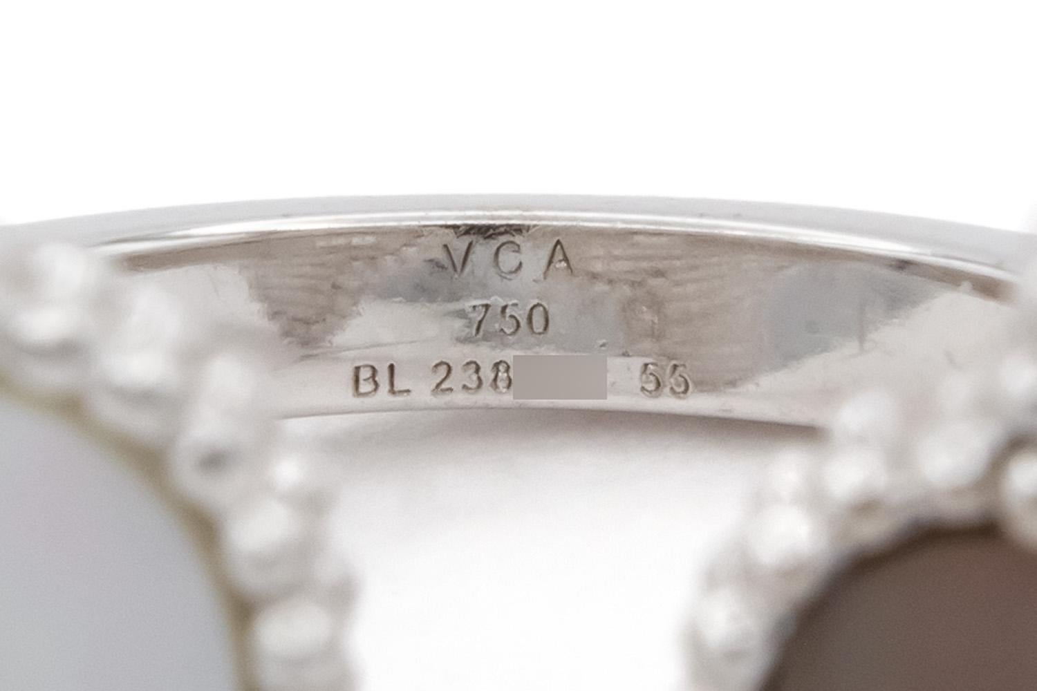 Van Cleef & Arpels Magic Alhambra Between the Finger Ring 18k Mother of Pearl 1