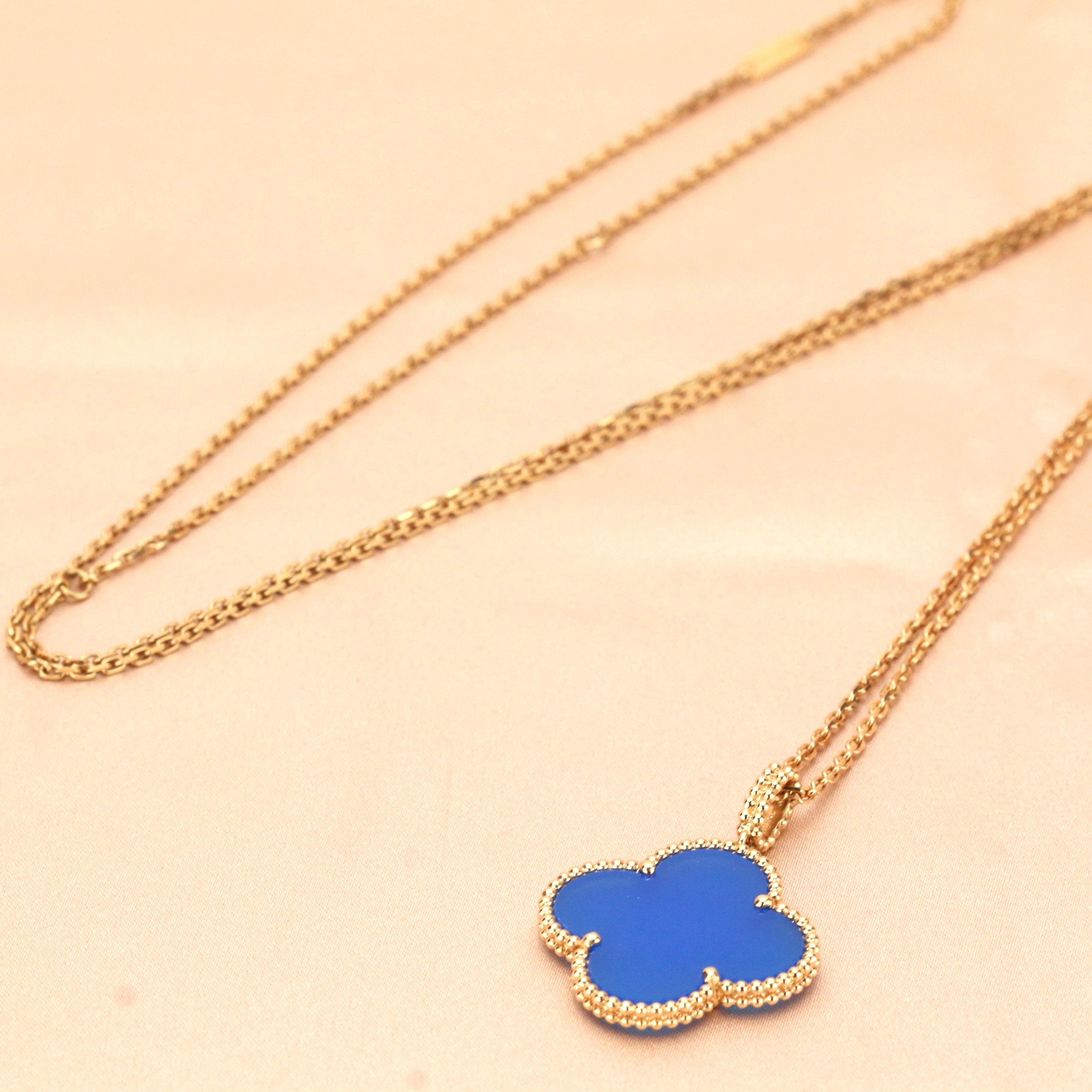 van cleef blue necklace